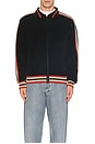 view 3 of 3 Striped Zip Cardigan in Black