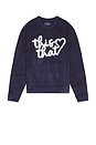 view 1 of 3 Heart Logo Knit Sweater in Purple