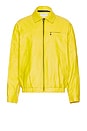 view 1 of 4 Leather Harrington Jacket in Yellow