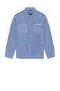 view 1 of 4 Washed Corduroy Zip Jacket in Light Indigo