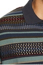 view 6 of 6 Striped Knit Polo in Dark Navy