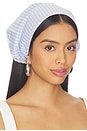 view 1 of 4 Gracie Head Scarf in Blue & White Stripe