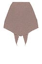 view 2 of 3 Eppie Head Scarf in Brown & White Gingham