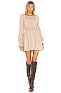 view 1 of 3 Fabiana Smocked Dress in Tan