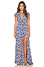 view 1 of 3 Sid Wrap Dress in Navy & Peach Floral