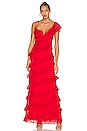 view 1 of 3 Kristen Lace Gown in Cherry Red