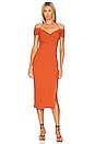 view 4 of 4 Lizzie Midi Dress in Burnt Orange