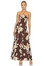 view 1 of 3 Cyrus Maxi Dress in Brown Saffron Floral