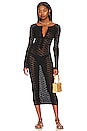 view 1 of 3 Sabella Pointelle Midi Dress in Black