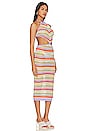 view 2 of 3 Elidia Striped Open Stitch Midi Dress in Summer Multi Stripe