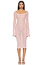 view 1 of 3 Netia Long Sleeve Midi Dress in Baby Pink