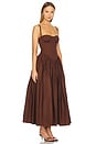 view 2 of 3 Emma Midi Dress in Chocolate Brown