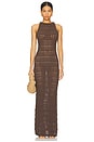 view 1 of 3 Hilda Maxi Dress in Chocolate Brown