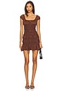 view 1 of 3 Lucie Mini Dress in Chocolate Brown