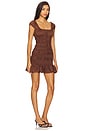 view 2 of 3 Lucie Mini Dress in Chocolate Brown