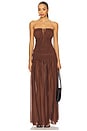 view 1 of 3 Lucie Maxi Dress in Chocolate Brown