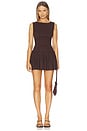 view 1 of 3 Laura Mini Dress in Chocolate Brown