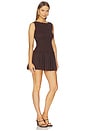 view 2 of 3 Laura Mini Dress in Chocolate Brown