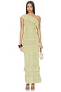 view 1 of 3 Kenzee Ruffle Midi Dress in Sage