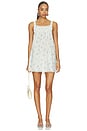 view 1 of 3 VESTIDO LILY in Ivory & Light Blue Floral