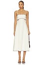 view 1 of 3 ROBE SAMARA in Ivory & Dark Brown