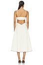 view 3 of 3 ROBE SAMARA in Ivory & Dark Brown