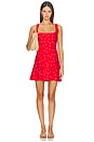 view 1 of 3 VESTIDO ADALYN in Red & Ivory Polka Dot