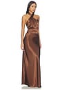 view 2 of 3 Delphi Gown in Chocolate Brown