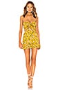 view 1 of 3 ROBE BUSTIER COURTE ANNA in Yellow Dolly Floral