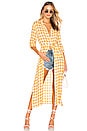 view 1 of 3 Thea Shirt Dress in Yellow Gingham