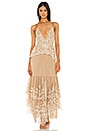 view 1 of 4 MAXI VESTIDO SIN MANGAS GEONNA in Nude & White