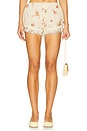 view 1 of 6 Essie Short in Cream & Rose Floral