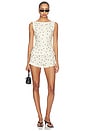view 5 of 6 Adalyn Short in Ivory & Black Polka Dot