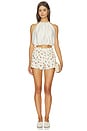 view 5 of 6 Marlena Short in Cream & Strawberry