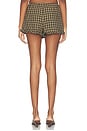 view 5 of 7 Evelynn Short in Brown Gingham