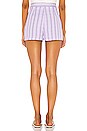 view 3 of 4 Mavis Short in Lilac & White Stripe
