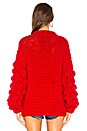 view 3 of 4 Chunky Sleeve Sweater in Red