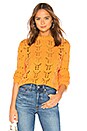 view 1 of 4 Open Weave Sweater in Marigold