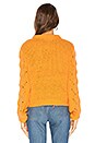 view 3 of 4 Open Weave Sweater in Marigold