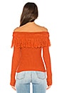 view 3 of 4 Fringe Sweater in Rust