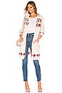 view 1 of 3 Marsala Cardigan in Cream & Red