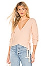 view 1 of 4 Destiny Wrap Sweater in Nude Peach