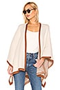view 1 of 4 Sol Poncho in Ivory & Camel