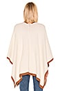 view 3 of 4 Sol Poncho in Ivory & Camel