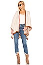 view 4 of 4 Sol Poncho in Ivory & Camel