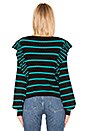 view 3 of 4 Gemma Sweater in Green & Black stripe