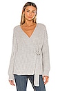 view 1 of 4 Helen Wrap Sweater in Light Grey