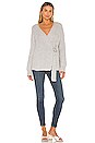 view 4 of 4 Helen Wrap Sweater in Light Grey
