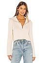 view 1 of 5 Lovelle Zip Up Sweater in Cream