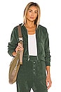 view 1 of 4 Cropped Zip Hoodie in Pine Green